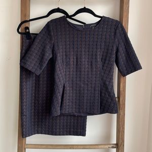 Ann Taylor peplum top and skirt set